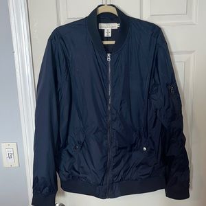 Navy Blue Bomber Jacket size Large *GREAT CONDITION* *Worn twice*